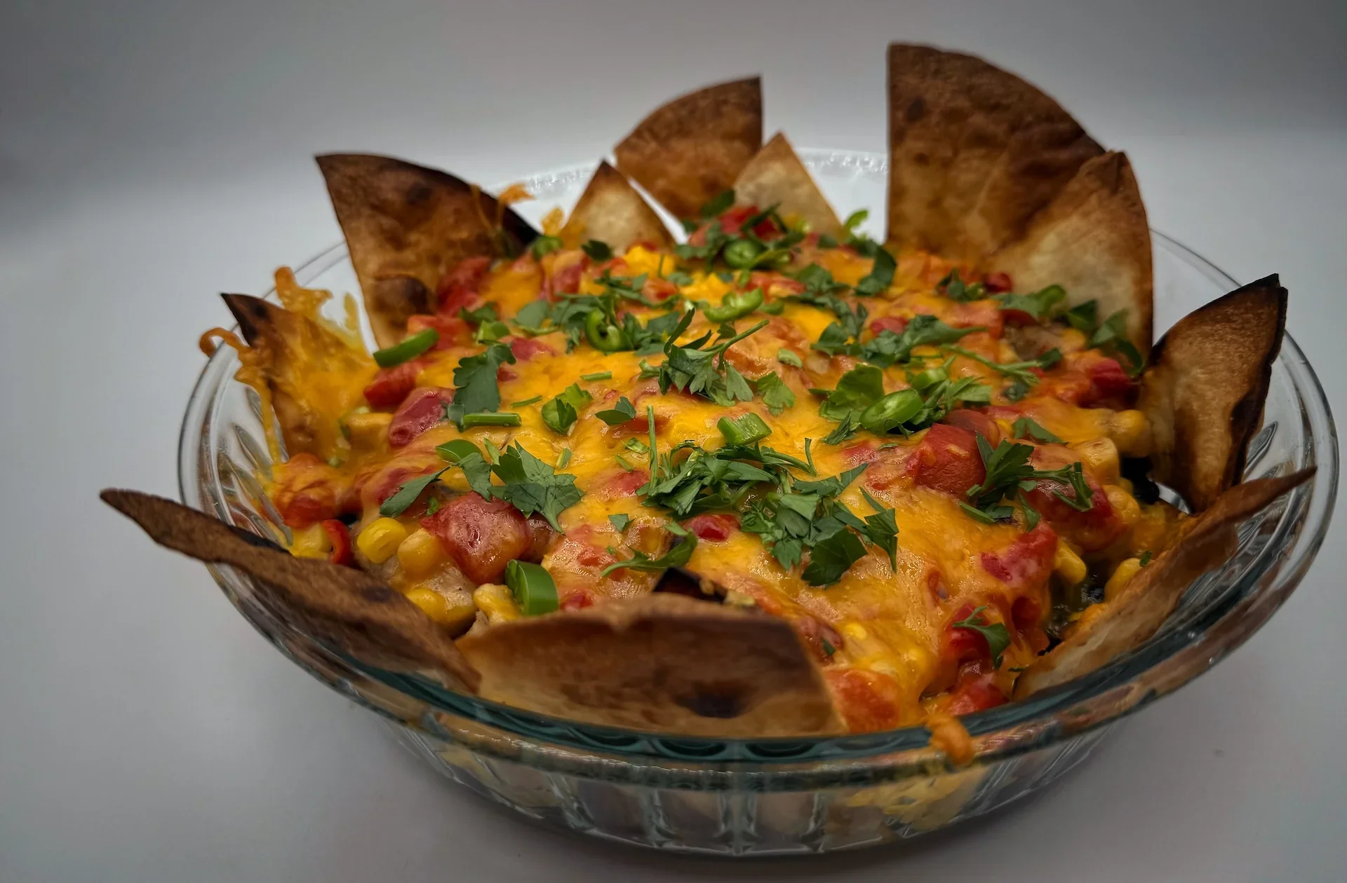 Grilled Chicken Nachos Casserole