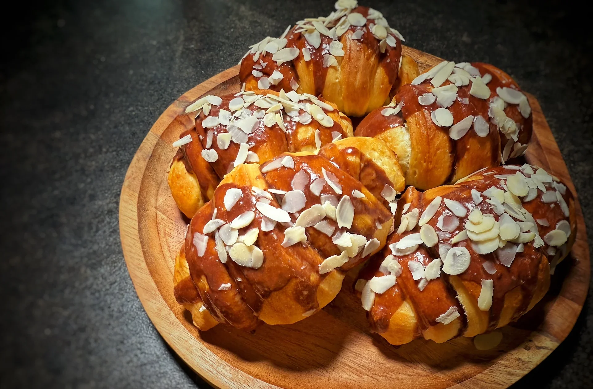 Milk Bread Crescents with Jam & Nutella