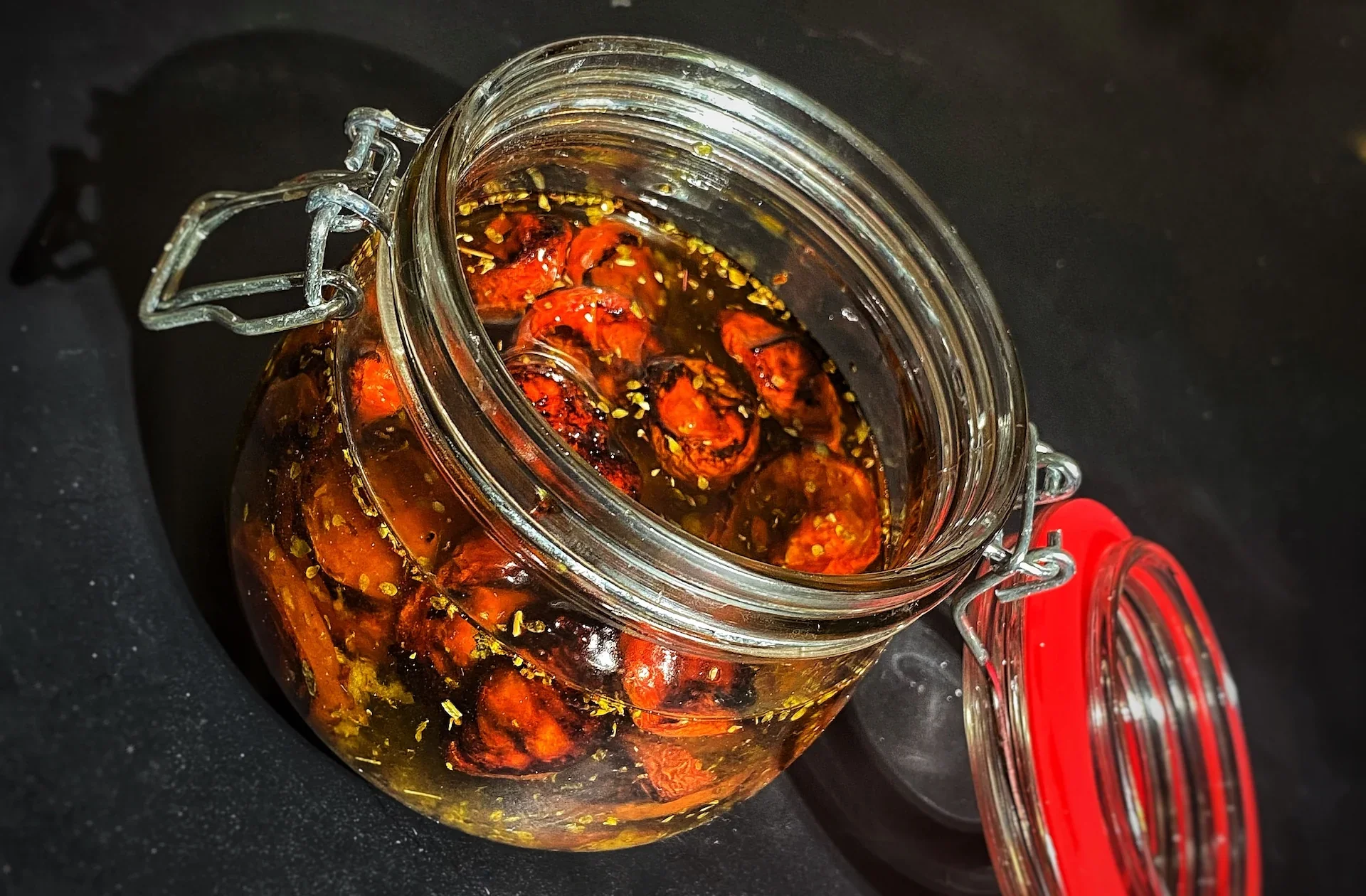 Dried Cherry Tomatoes in Garlicky Oil