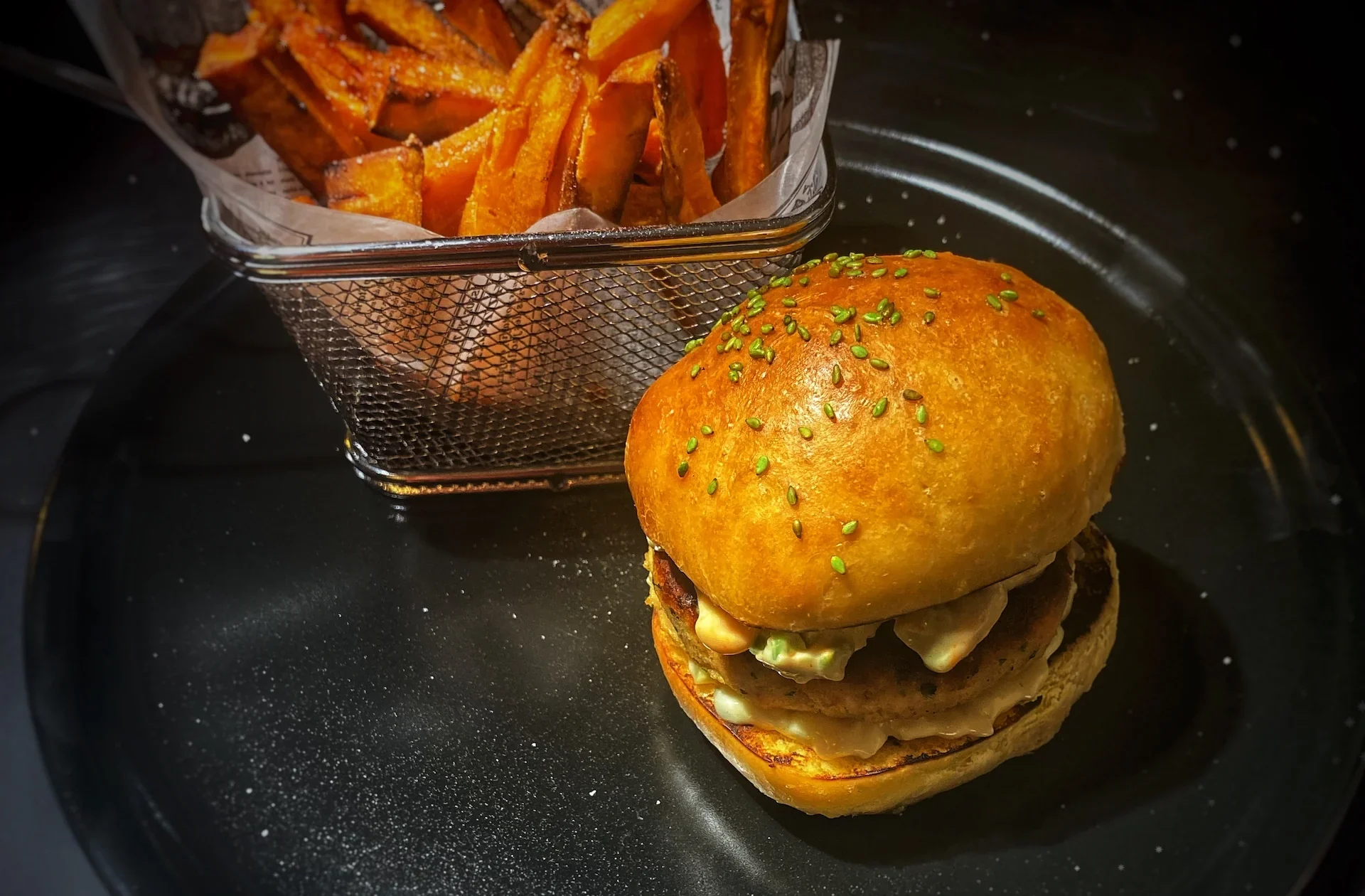 Salmon Burger with a Spicy Kick