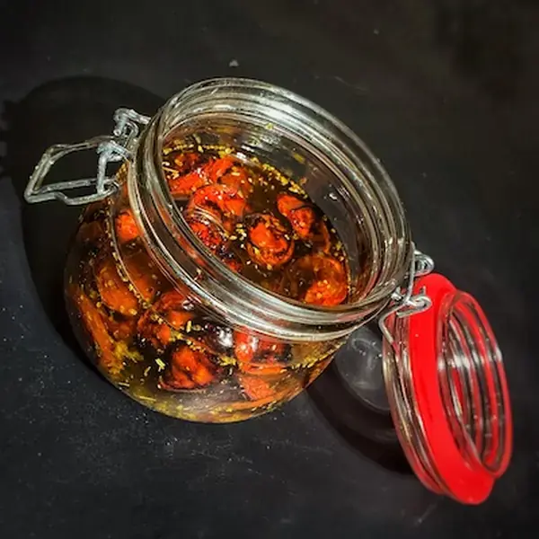 Dried Cherry Tomatoes in Garlicky Oil