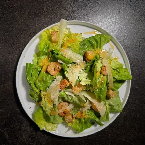 Simple and Spicy Shrimp Caesar Salad