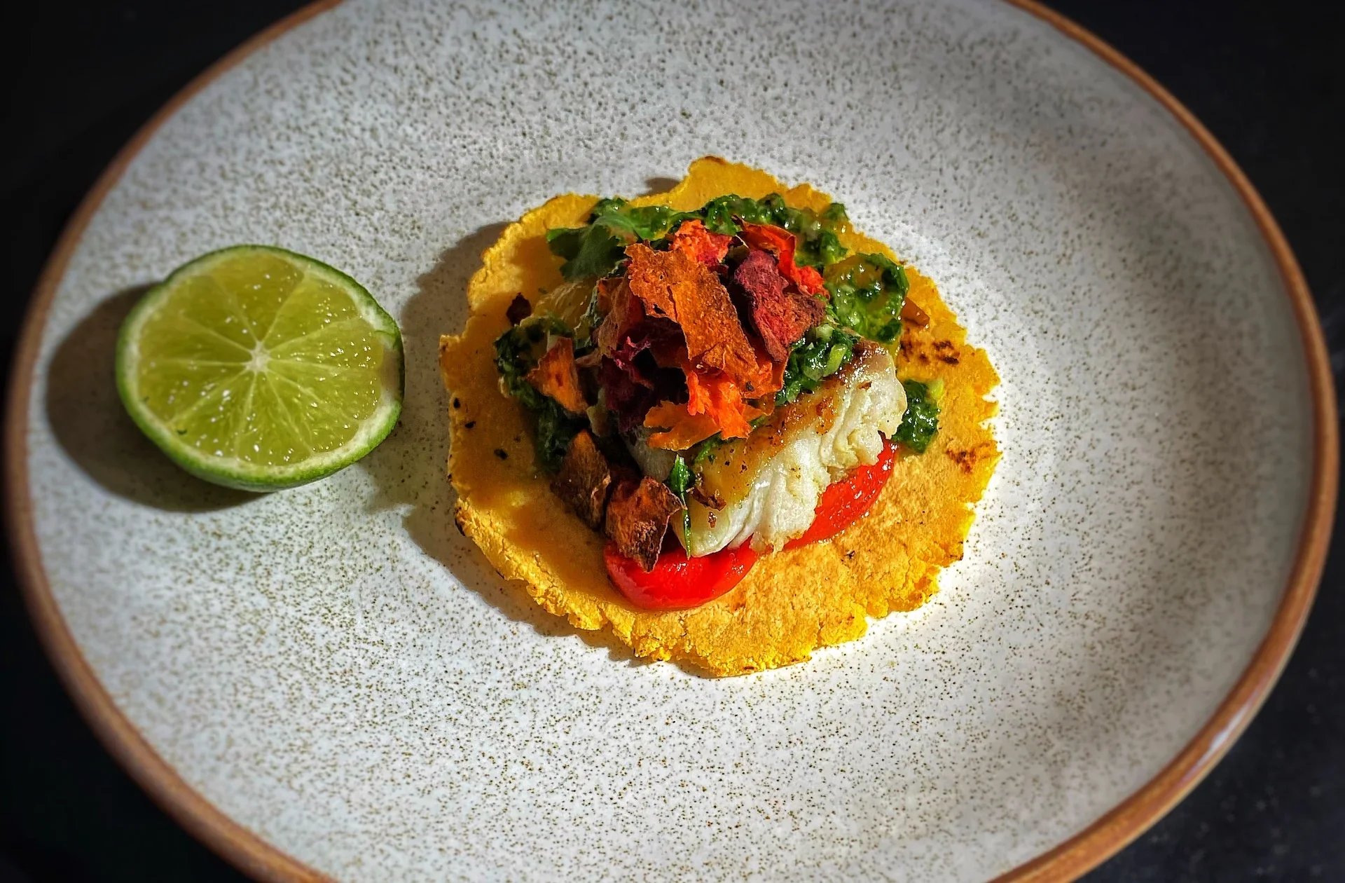 Rainbow-like Fish Tacos