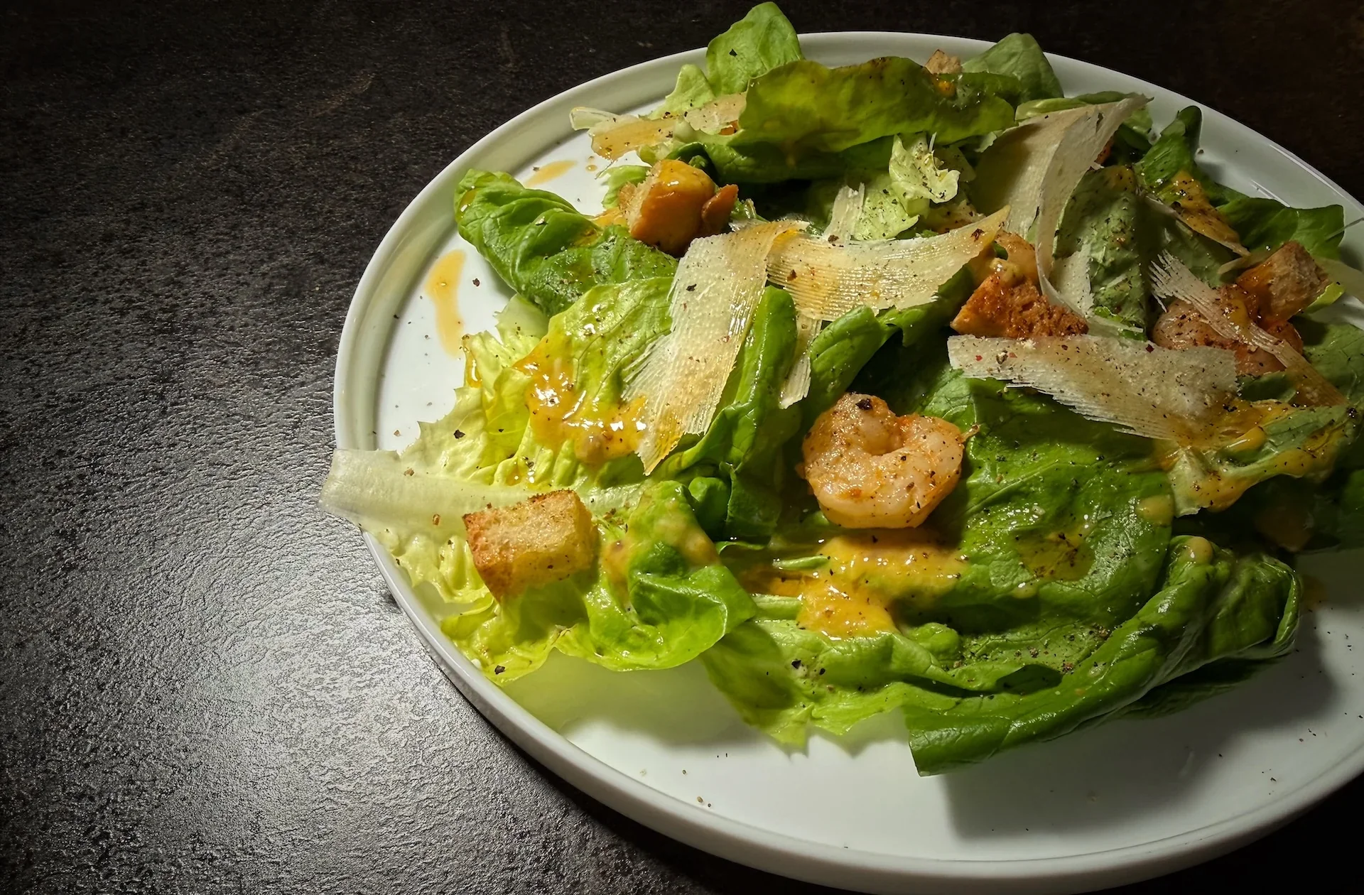 Simple and Spicy Shrimp Caesar Salad