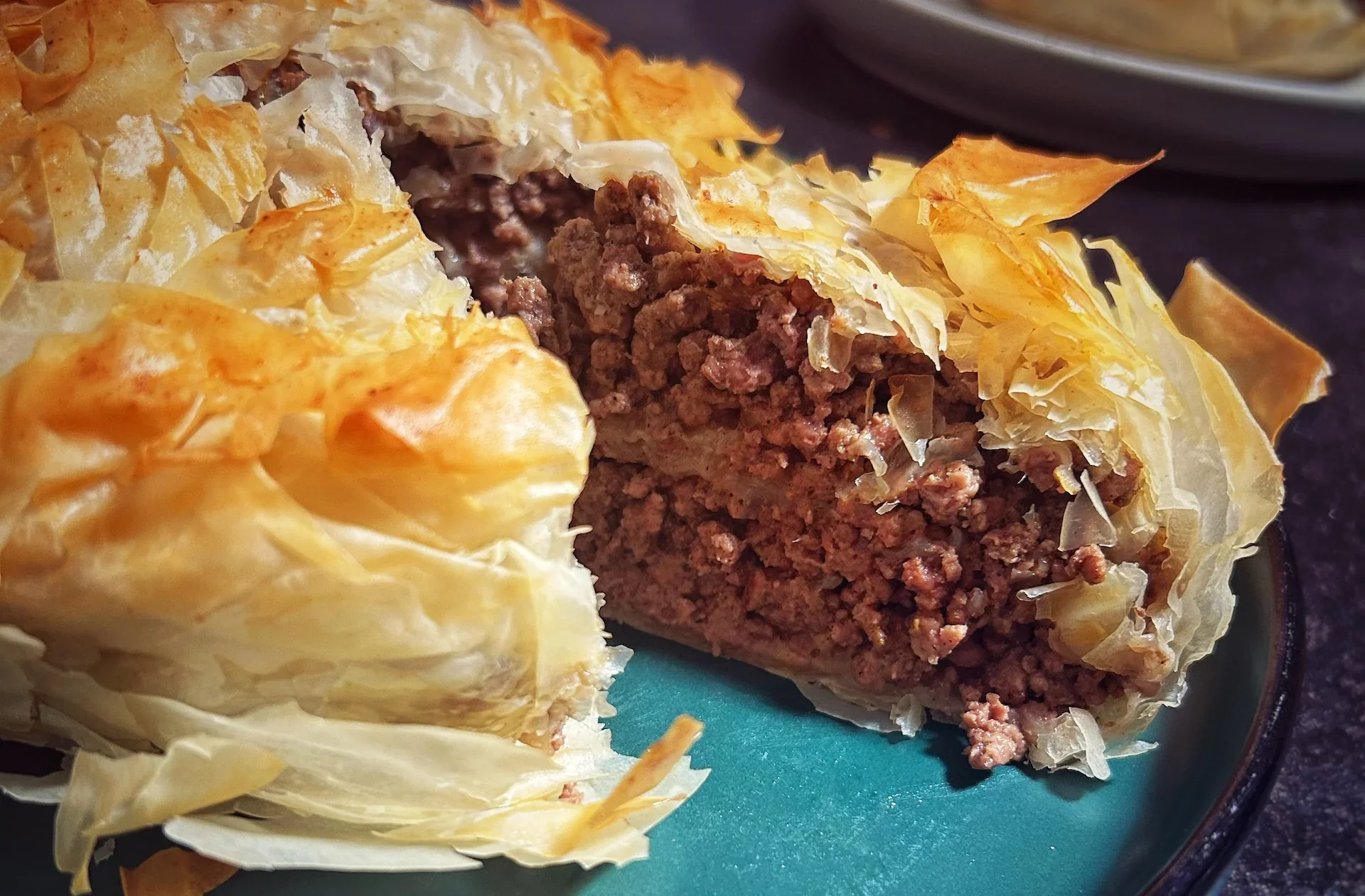 Rustic Reimagined: Modernized Traditional Romanian Phyllo Meat Pie