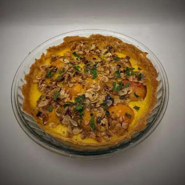 Rustic Peach and Custard Tart