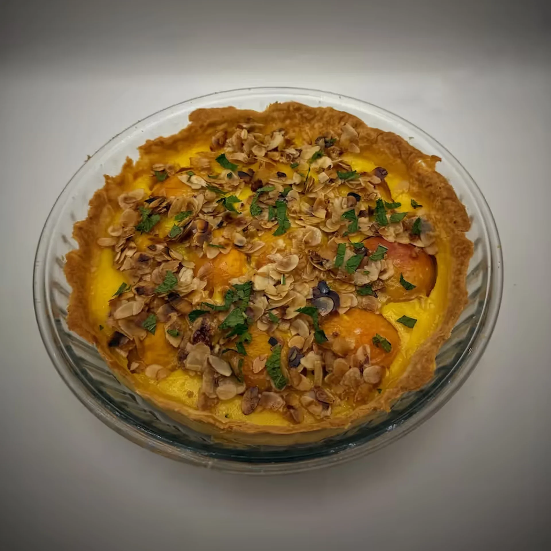 Rustic Peach and Custard Tart