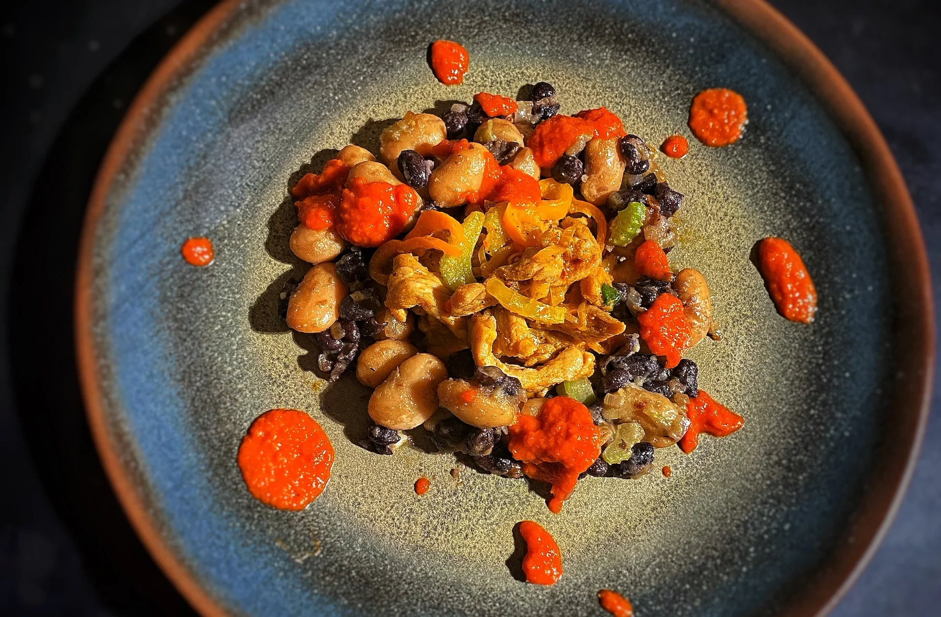 Pork Chop Fajitas with Beans