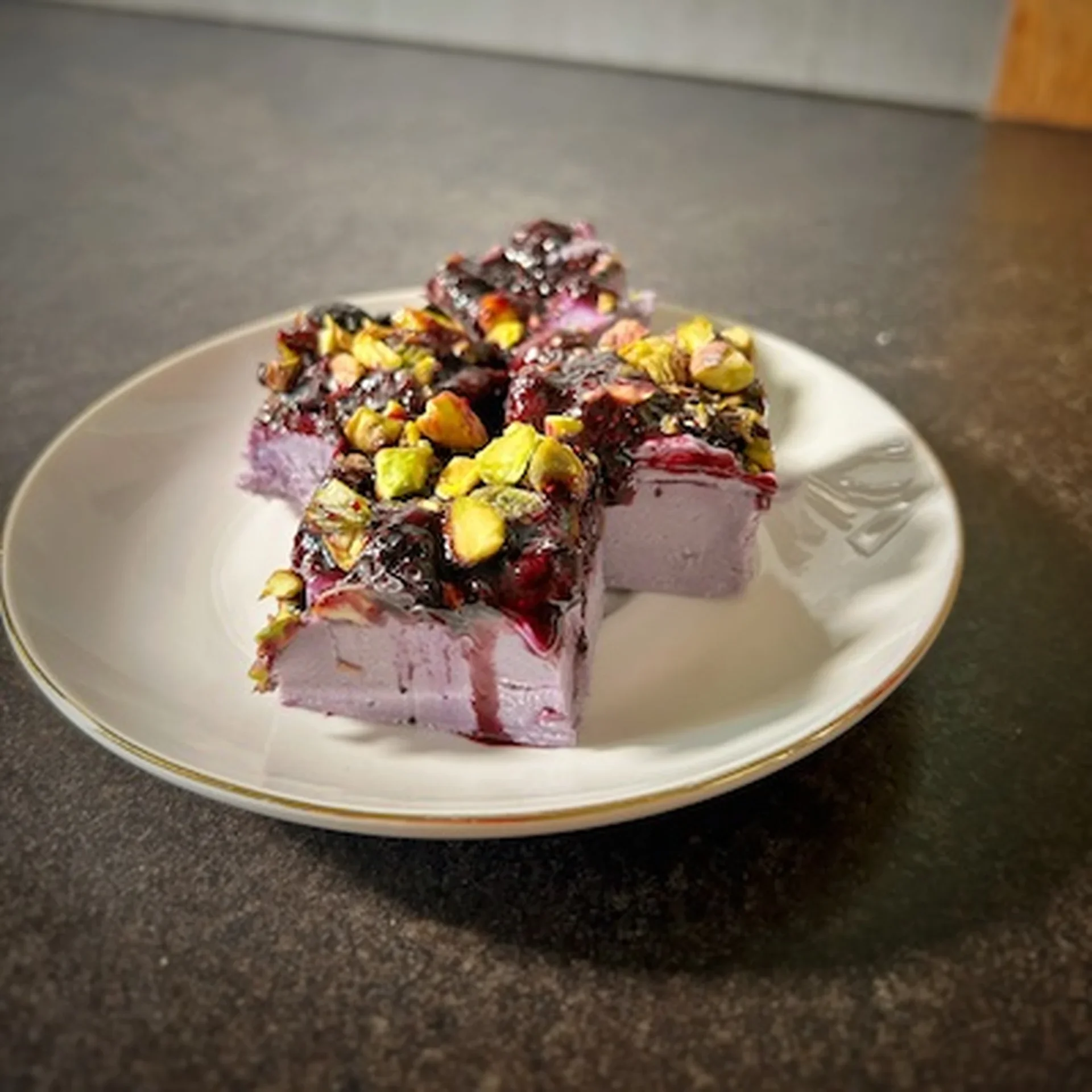 Blueberry Pistachio Fudge