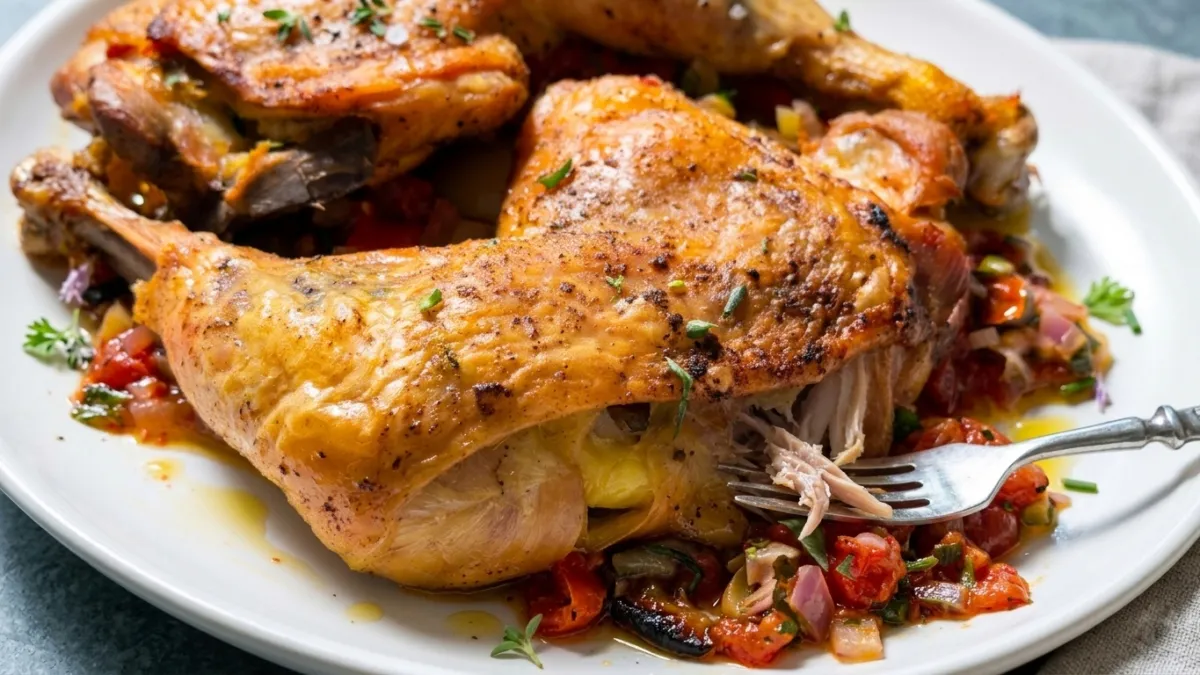 Slow Cooker Chicken Legs with Crispy Skin  - Main Courses - Food nerd rockstar