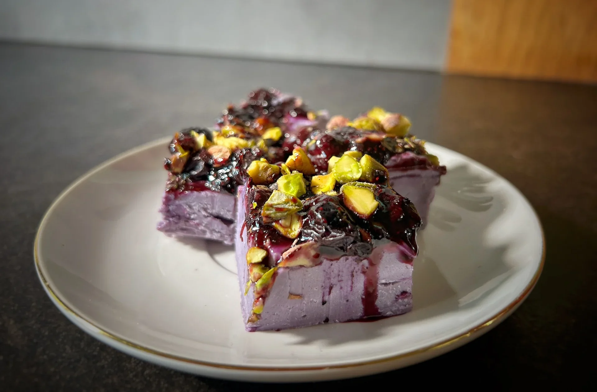 Blueberry Pistachio Fudge