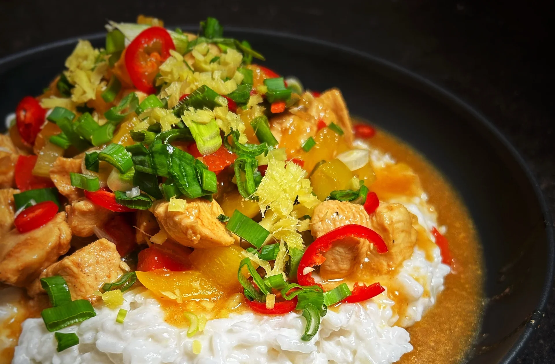 Tropical Delight: Pineapple Chicken with Coconut Rice