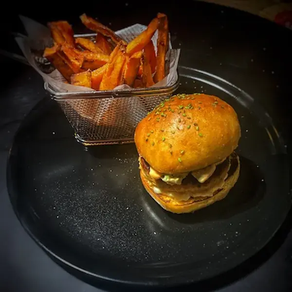 Salmon Burger with a Spicy Kick