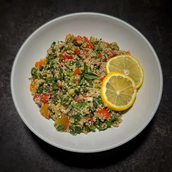Fresh Tabbouleh Salad: Couscous, Parsley, Mint & Sumac