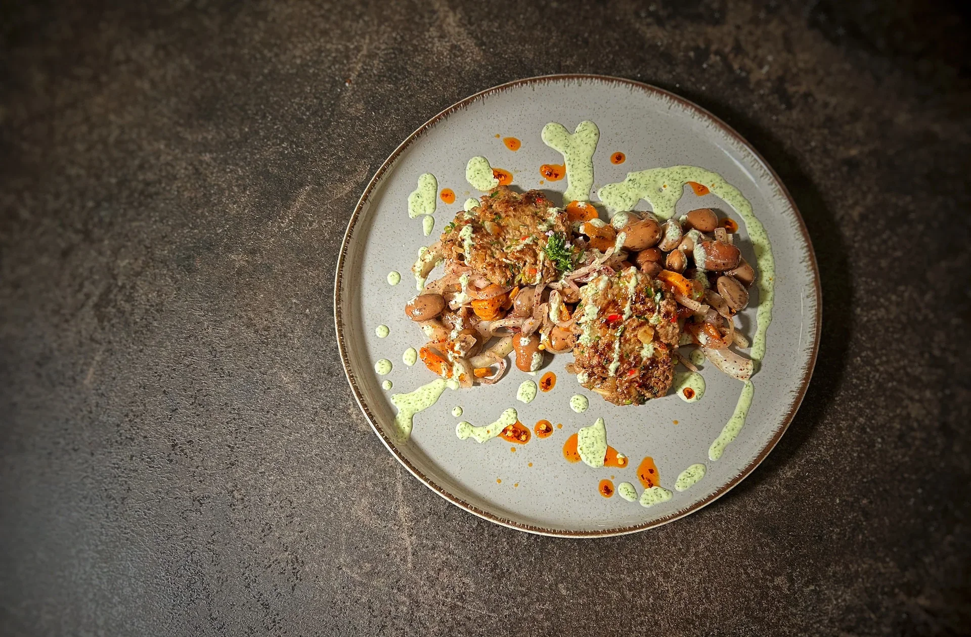 Smashed Kofta Bean Salad