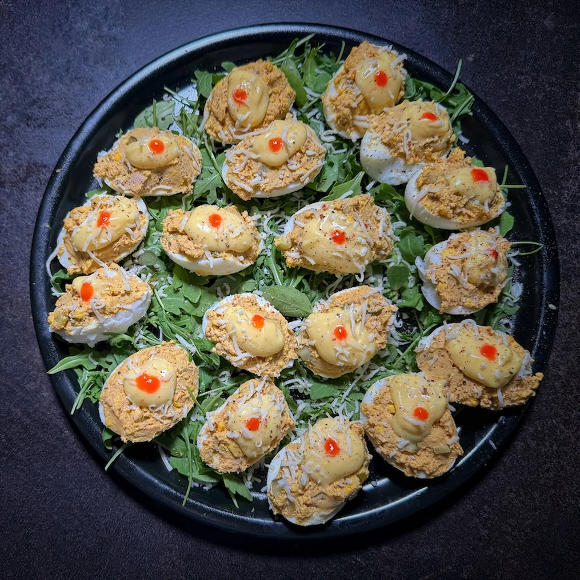 Creamy and Spicy Deviled Eggs