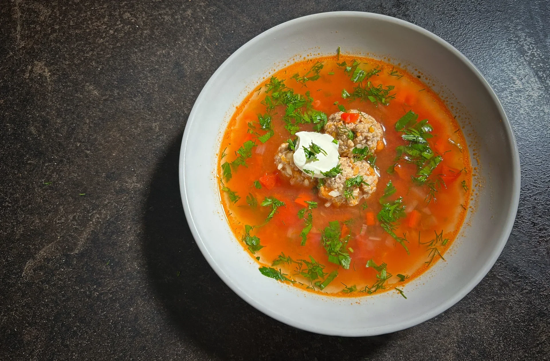 Romanian Meatball Soup