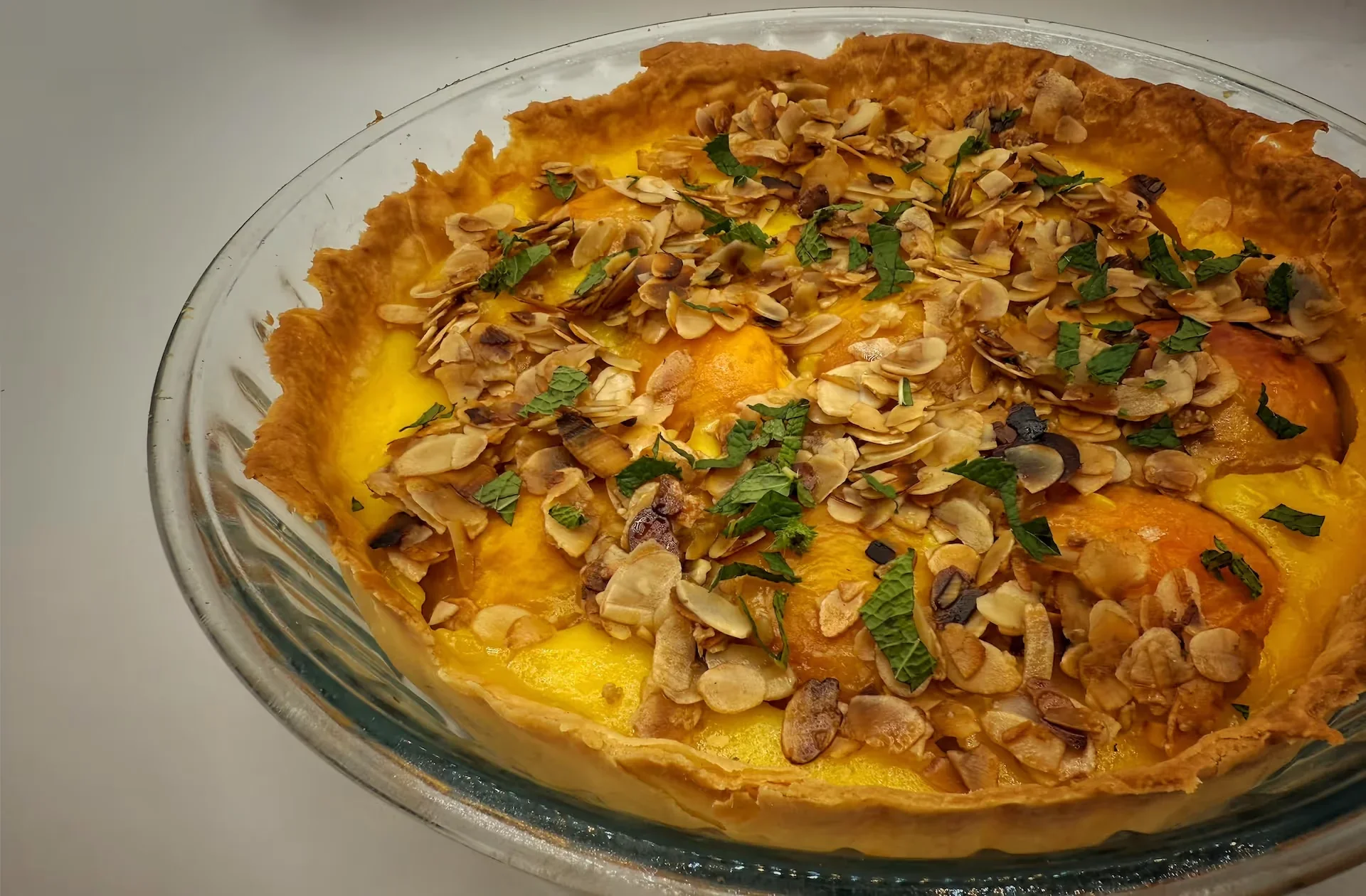 Rustic Peach and Custard Tart