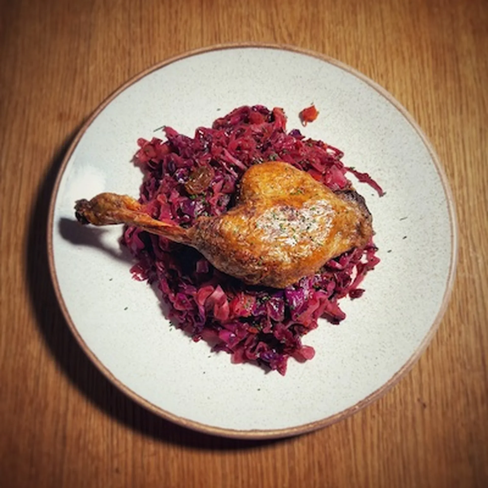 Delicious Easy Duck Confit and Braised Red Cabbage