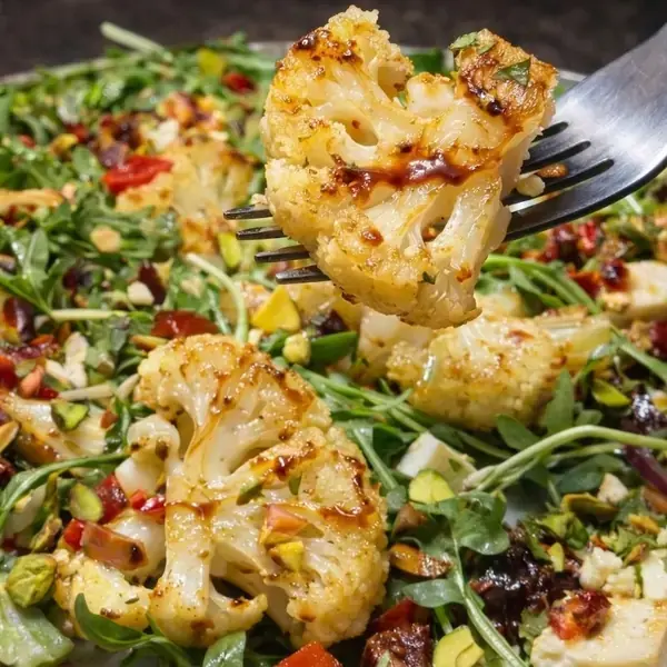Roasted Cauliflower Salad with Feta and Pistachios