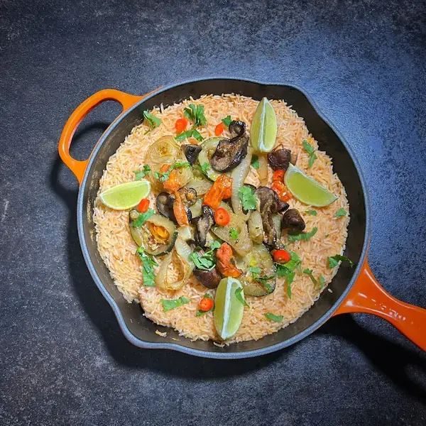 Paella-Inspired Vegan Rice