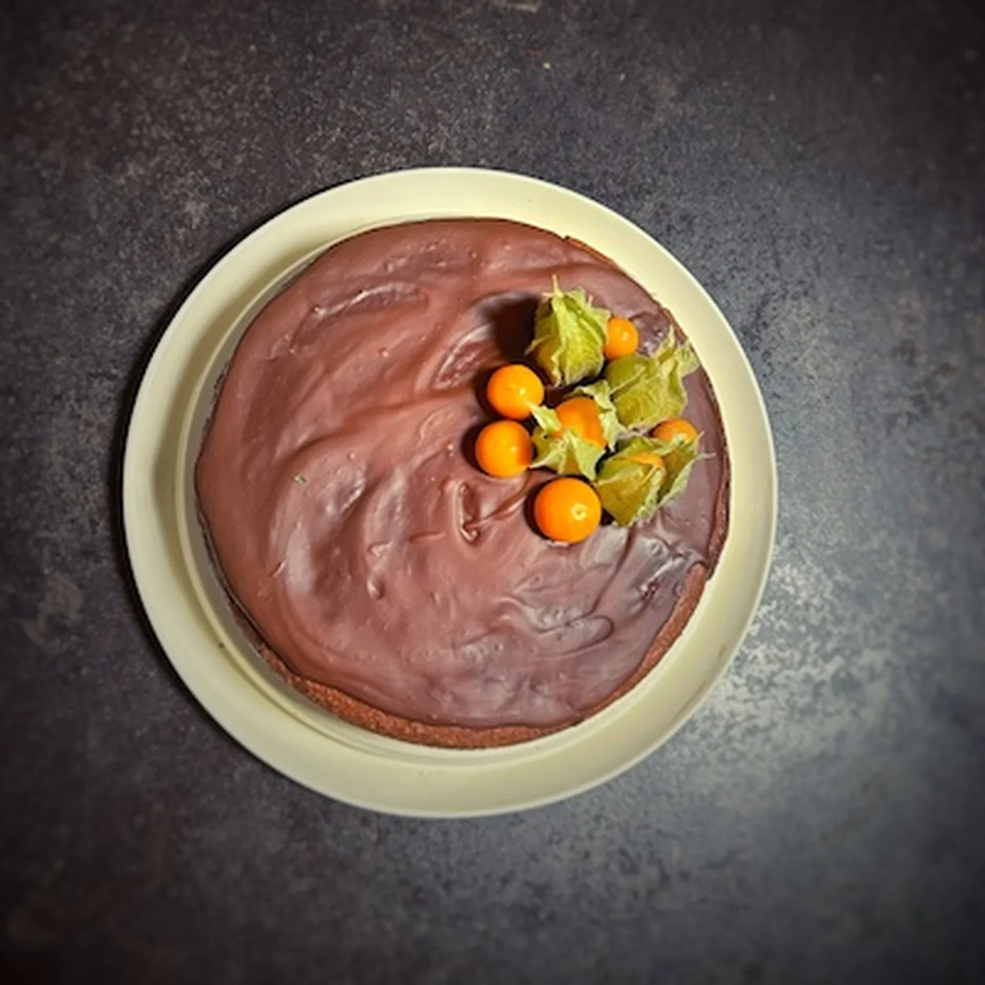 Dark Chocolate Macaron Coconut Cake