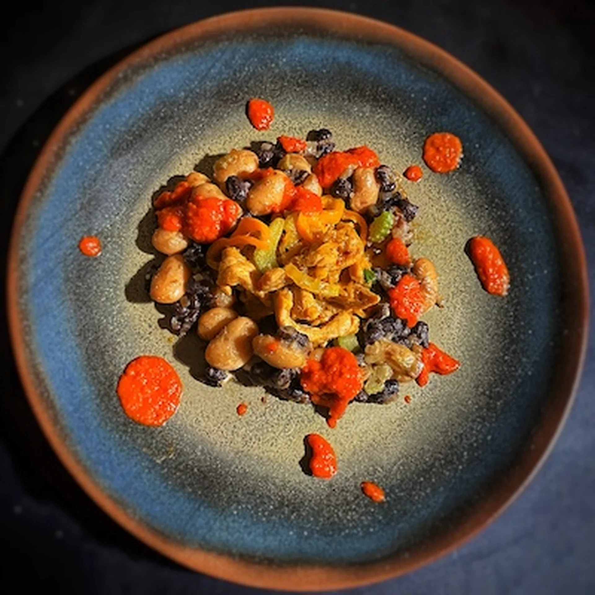 Pork Chop Fajitas with Beans