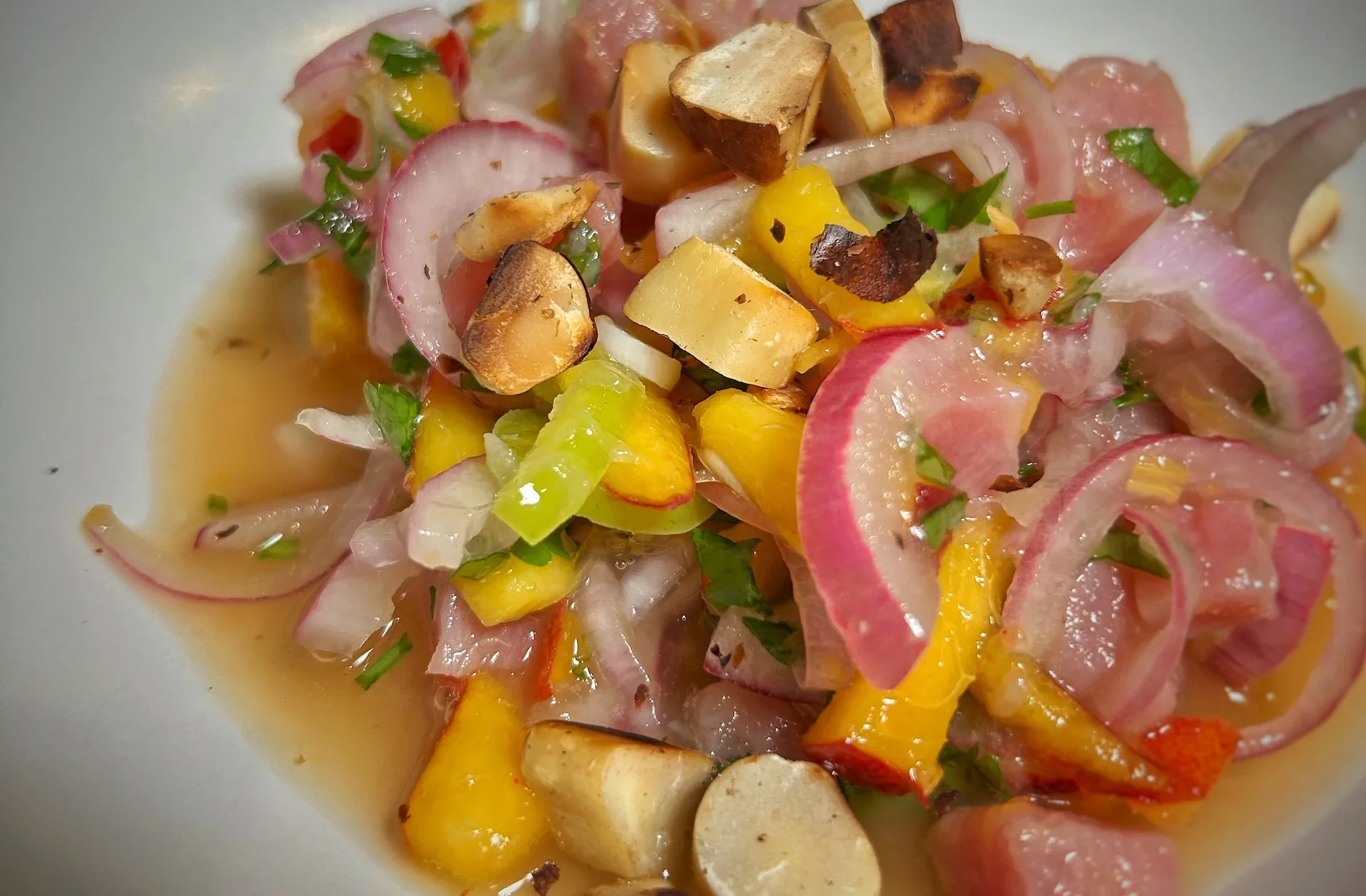 Peachy Tuna Ceviche