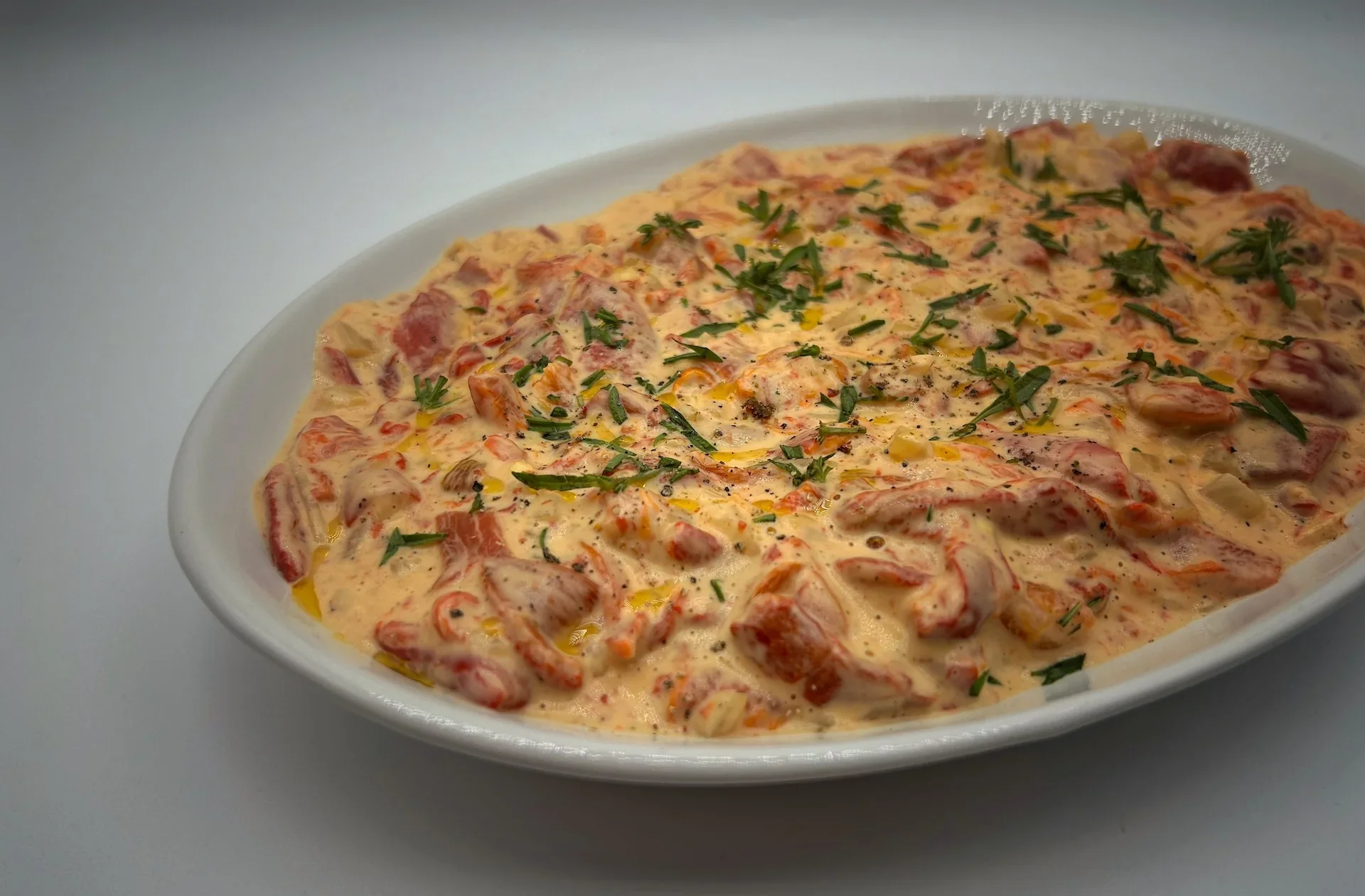 Creamy Roasted Red Pepper Stew