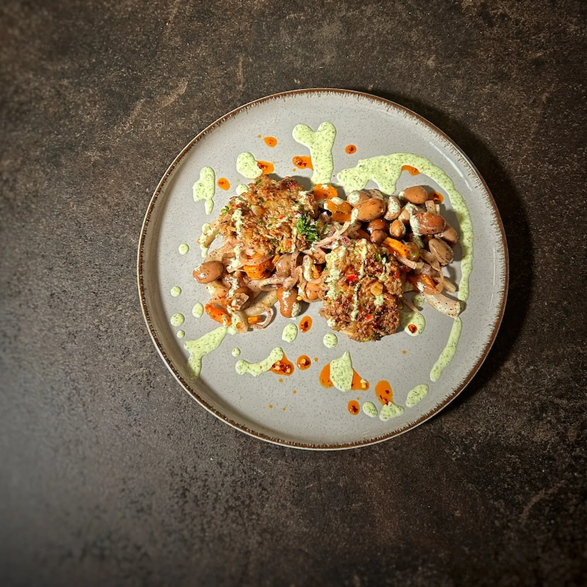 Smashed Kofta Bean Salad