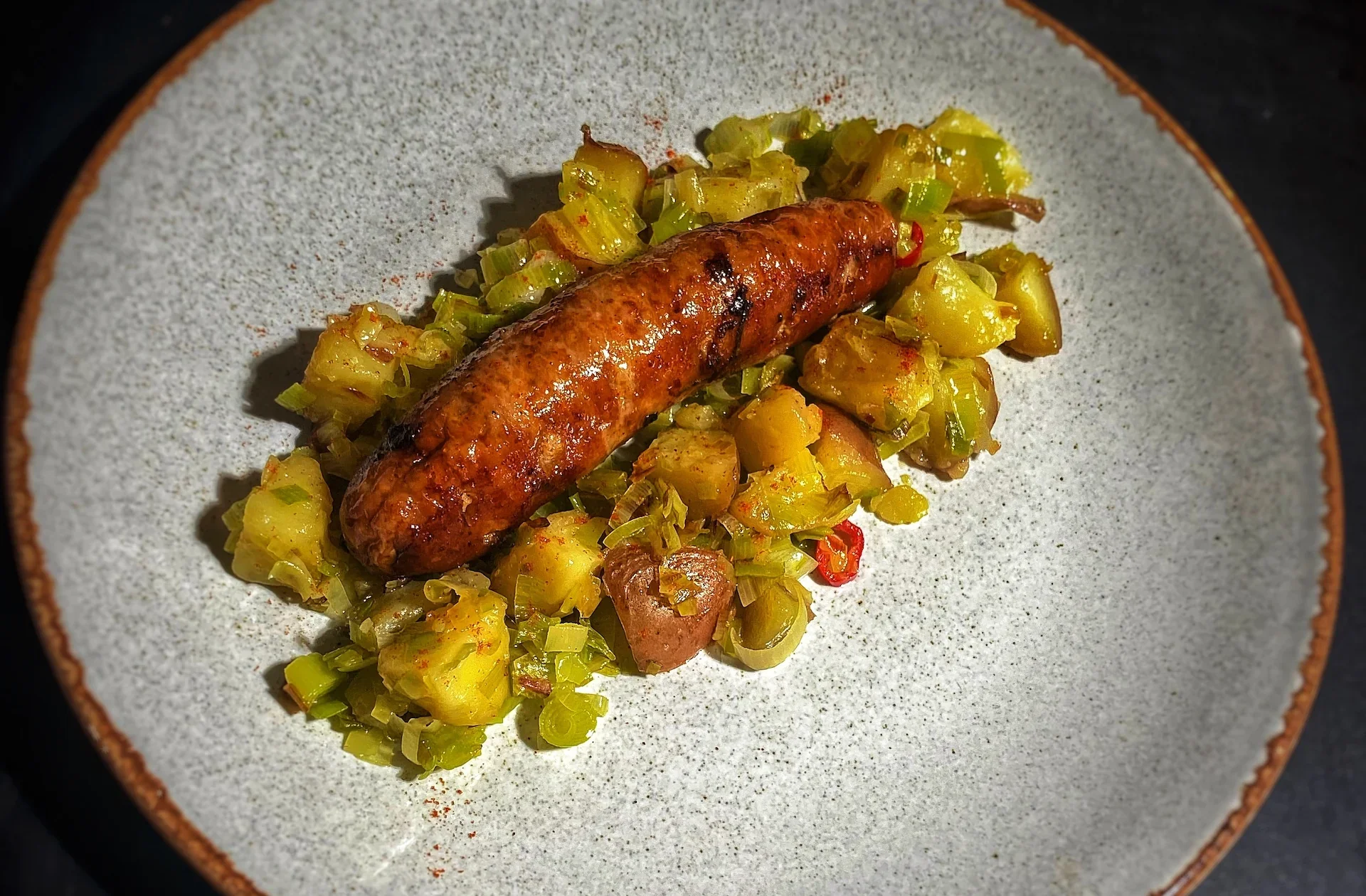 Potatoes, Leeks, and Sausage Combo